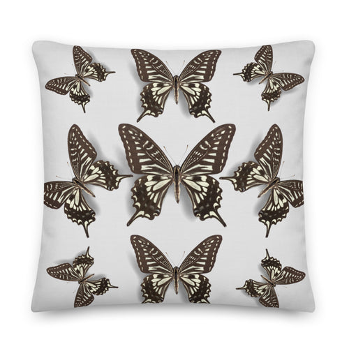 Butterfly Pillow -Light Gray Pillow