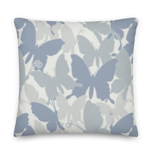www.lovekimmycatalog.com Throw Pillow Camo Butterfly Blue