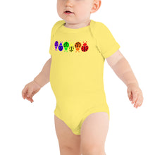 Cargar imagen en el visor de la galería, www.lovekimmycatalog.com Baby One Piece- Rainbow Ladybug yellow
