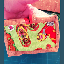 Load image into Gallery viewer, Handsewn Cosmetic Bag- Sandals in the Sun
