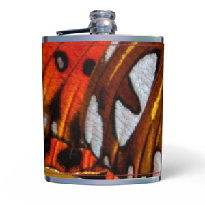 Leather Butterfly Hip Flask- Wings of Gold