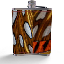 Load image into Gallery viewer, Leather Butterfly Hip Flask- Wings of Gold
