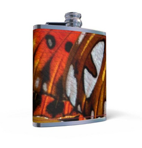 Leather Butterfly Hip Flask- Wings of Gold