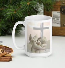 Load image into Gallery viewer, Religious Coffee Mug- Cherub Hugs a Cross
