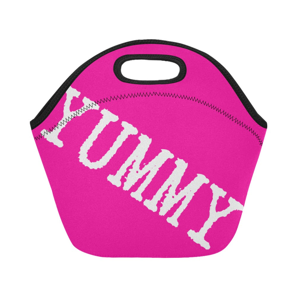 Custom Lunch Bag- YUMMY (pink)