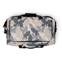 Load image into Gallery viewer, Women&#39;s Duffle Travel Bag Camouflage Butterflies with Nuetrals
