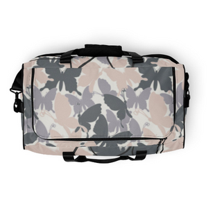 Women's Duffle Travel Bag Camouflage Butterflies with Nuetrals