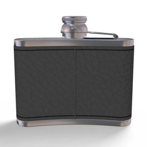 Leather Butterfly Hip Flask - Wing Man's Gray