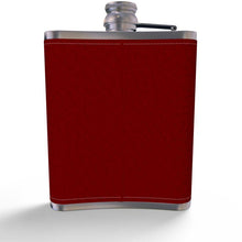 Charger l&#39;image dans la galerie, Leather Hip Flask- Holiday Red
