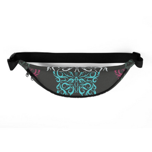 Fanny Pack Womens Bag Womens Accessory Butterfly Collection Gray Multi-color