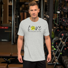 Load image into Gallery viewer, www.lovekimmycatalog.com Men&#39;s Tennis Tee - Live to Love Tennis gray
