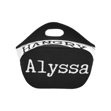 Load image into Gallery viewer, Custom Lunch Bag- HANGRY (black)
