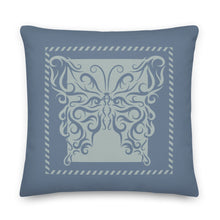 Load image into Gallery viewer, www.lovekimmycatalog.com Pillow Throw - Denim Blue Butterfly

