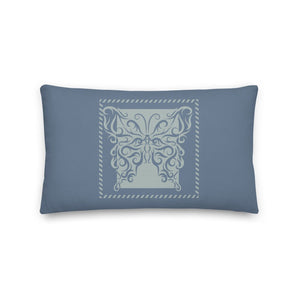 www.lovekimmycatalog.com Pillow Throw - Denim Blue Butterfly