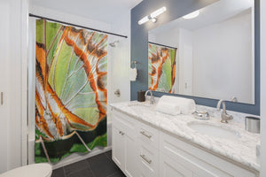 Shower Curtain - Pastel Butterfly Bath Curtain, Quality Bathroom Home Decor, Colorful Nature Shower Curtain, Hawaii Style Decor