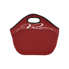 Load image into Gallery viewer, small Cherry Red Neoprene Lunch Baglovekimmycatalog.com Cherry Red Neoprene Lunch Bag small
