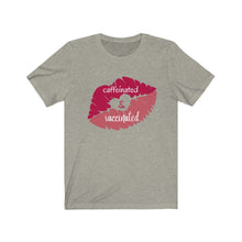 Load image into Gallery viewer, www.lovekimmycatalog.com Woman&#39;s Shirt - Caffeinated &amp; Vaccinated gray
