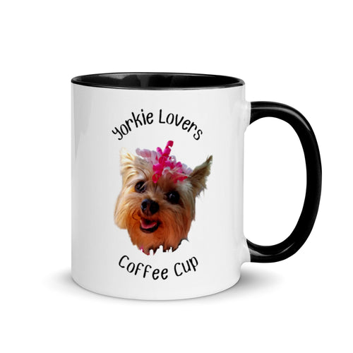 black rim Yorkie Lovers Coffee Mug