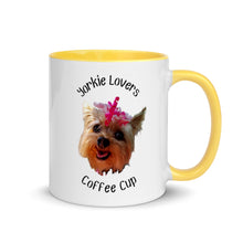 Load image into Gallery viewer, Yorkie Lovers Coffee Mug yellow rim
