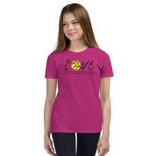 Load image into Gallery viewer, www.lovekimmycatalog.com Youth Tennis Tee - Live to LOVE Tennis berry
