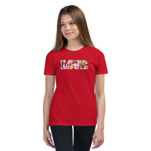 Load image into Gallery viewer, www.lovekimmycatalog.com Junior Graphic Tee  Candy Heart Graphics  red
