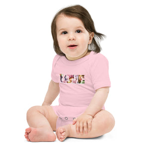 www.lovekimmycatalog.com Baby One Piece Candy Hearts graphics pink