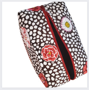 Handsewn Cosmetic Bag- Red Floral