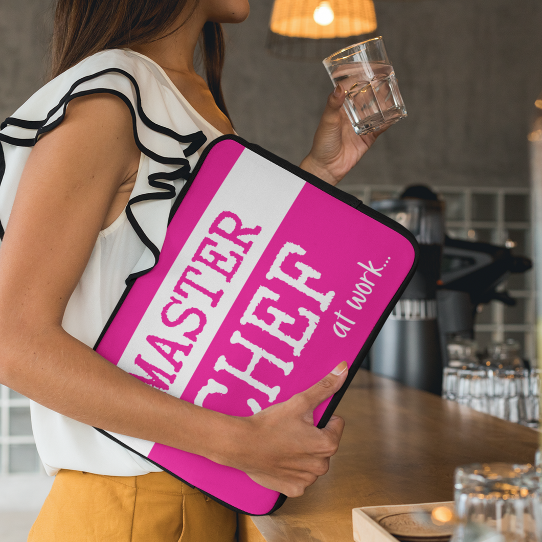 master chef hot pink laptop sleeve