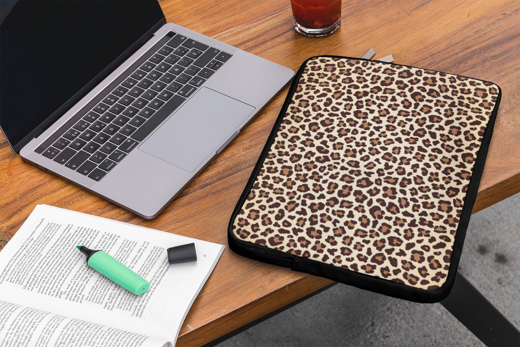 Custom Laptop Sleeve- Leopard