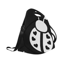 Load image into Gallery viewer, lovekimmycatalog.com Neoprene Lunch Bag-  Black Ladybug large
