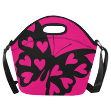 画像をギャラリービューアに読み込む, www.lovekimmycatalog.com large Neoprene Lunch Bag- Pink Butterly
