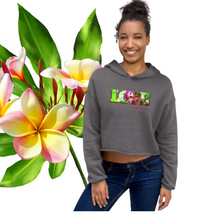 Load image into Gallery viewer, gray Crop Hoodie- Love is in The Air
