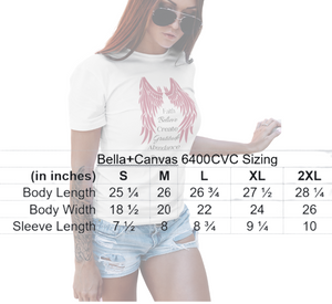 bella canvas size chart 6400