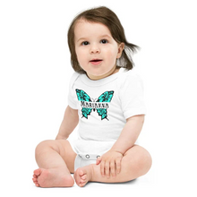 Load image into Gallery viewer, Baby One Piece - Hawaiian Butterfly Aqua
