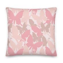 Cargar imagen en el visor de la galería, www.lovekimmycatalog.com Throw Pillow- Camouflage Pink Butterfly
