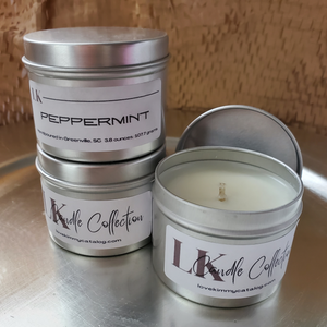 Scented Soy Candle 4 oz Tin - Peppermint