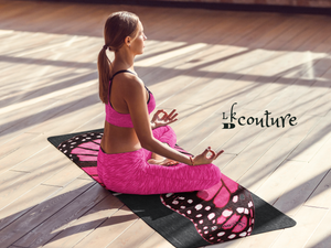 www.lovekimmycatalog.com Yoga  pilates Mat- Pink Butterfly
