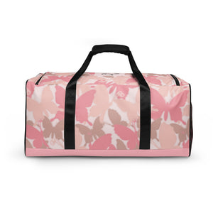 Duffel Travel Bag- Camo Pink Butterfly