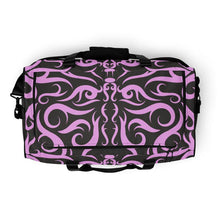 Load image into Gallery viewer, Duffle Travel Bag- Gray Butterfly
