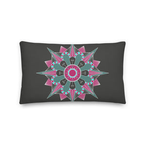 Butterfly Throw Pillow- Reversible Gray
