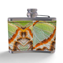 Load image into Gallery viewer, Leather Butterfly Hip Flask - Spring Bloom
