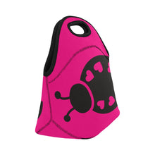 将图片加载到图库查看器，lovekimmycatalog.com Neoprene Lunch Bag- Hot Pink Ladybug small
