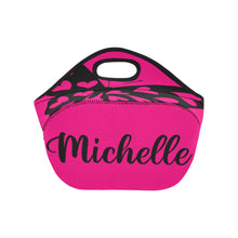 Load image into Gallery viewer, www.lovekimmycatalog.com small Neoprene Lunch Bag- Pink Butterly
