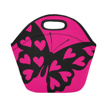 Cargar imagen en el visor de la galería, www.lovekimmycatalog.com small Neoprene Lunch Bag- Pink Butterly
