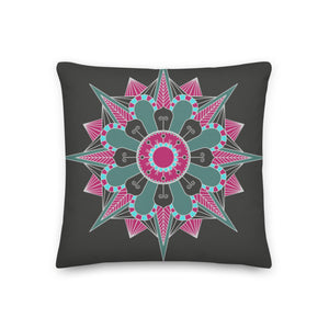 Butterfly Throw Pillow- Reversible Gray