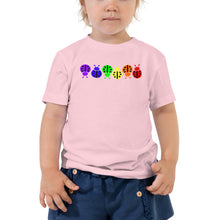 将图片加载到图库查看器，www.lovekimmycatalog.com Toddler Tee- Rainbow Ladybug pink
