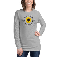 Cargar imagen en el visor de la galería, www.lovekimmycatalog.com Woman&#39;s Tee gray Inspirational Sunflower 
