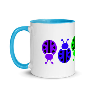 www.lovekimmycatalog.com Ladybug Coffee Mug blue handle