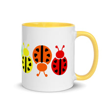 Load image into Gallery viewer, www.lovekimmycatalog.com Ladybug Coffee Mug yellow handle
