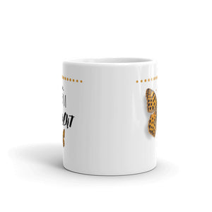 Funny Ceramic Mug- "MOM moment" Yellow Butterfly